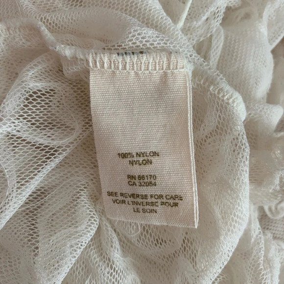 Free People Ivory White Embroidered Sheer Tank Top Large Women’s - Picture 7 of 8